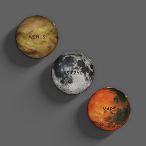 Magnesy (otwieracze) - Wenus, Księżyc, Mars