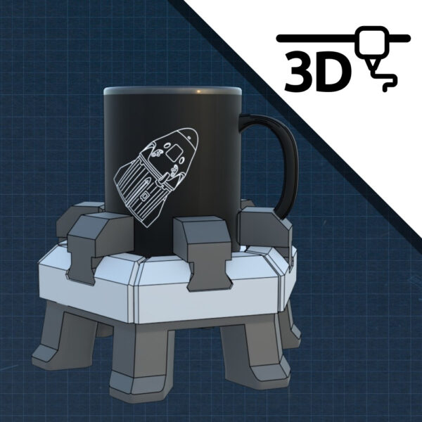 Starship pad - podstawka pod kubek - 3D druk